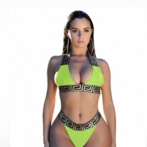 Sexy Neon Green 2pc Bikini set sz XLarge